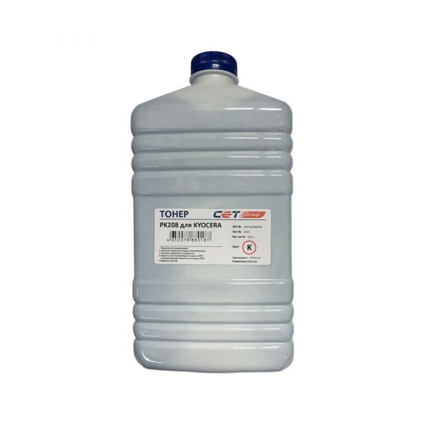 Тонер для картриджа CET PK208 OSP0208K-500 черный для принтера Kyocera Ecosys M5521cdn/M5526cdw/P5021cdn/P5026cdn